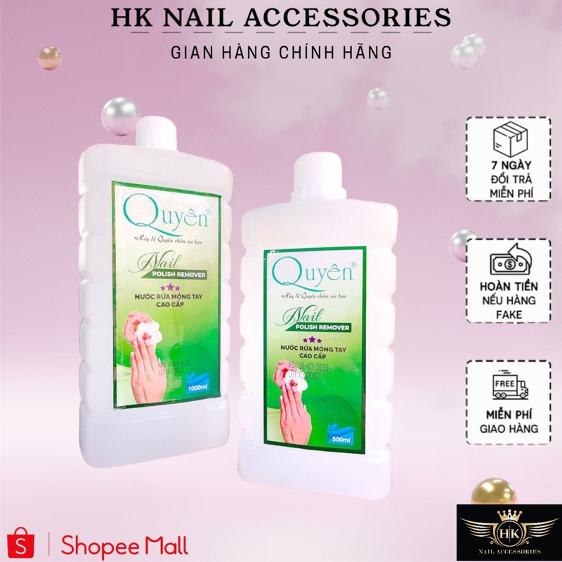 Axiton quyên, nước rửa móng tay HK NAIL ACCESSORIES