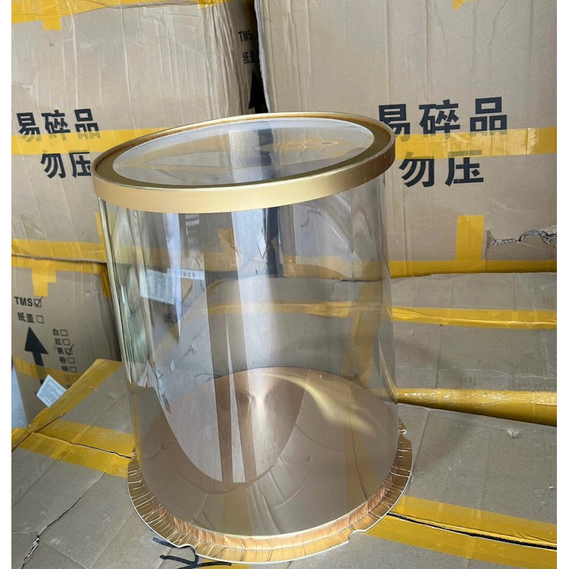 Hộp mica trụ tròn cao cấp màu trắng/ vàng/ đen/ hồng sz 30x35