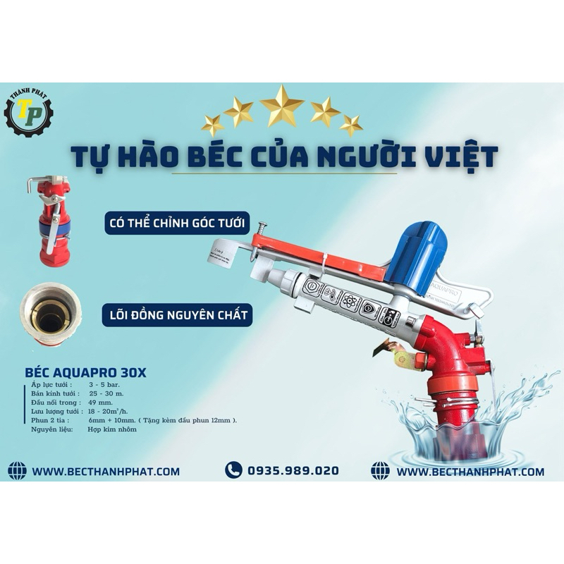 Béc Thành Phát AQUAPRO 30X cổ đồng