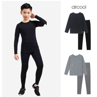 Bộ quần áo giữ nhiệt cho bé trai Aircool chất liệu cotton cao cấp mềm co dãn giữ nhiệt tốt từ 2 đến 16 tuổi-BNBT02