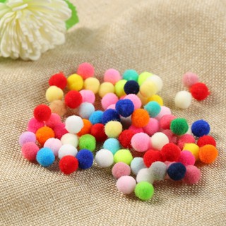  Bông bi hạt pom pom cục bông nhiều màu sắc trang trí giáng sinh nhà cửa đồ thủ công 