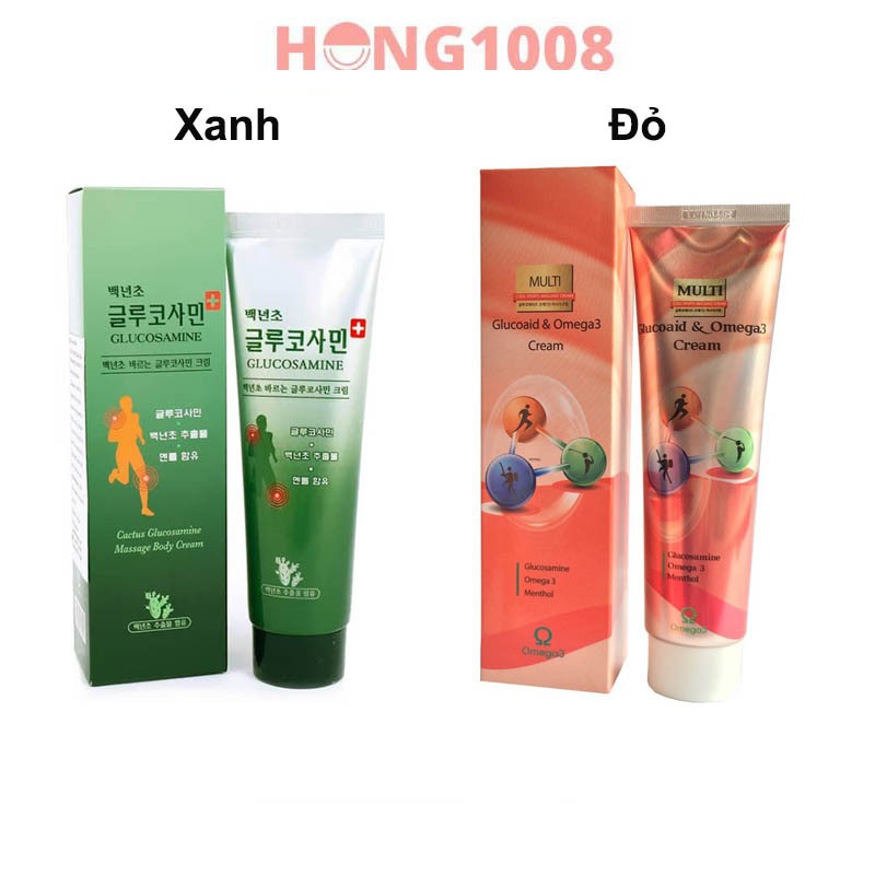 Dầu lạnh xoa bóp Hàn Quốc Glucosamine 150ml Catus Glucosamine Massage Body Cream giảm nhức mỏi shop Hong1008