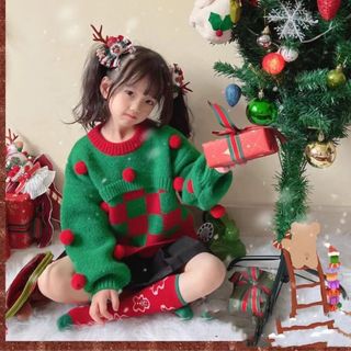 Áo len noel dễ thương cho bé gái