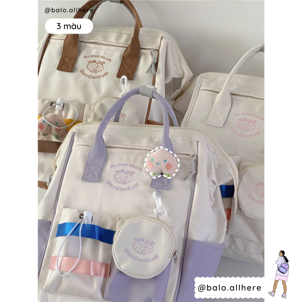 Balo Cặp Sách Nữ Đi Học Quai Xách Ulzzang