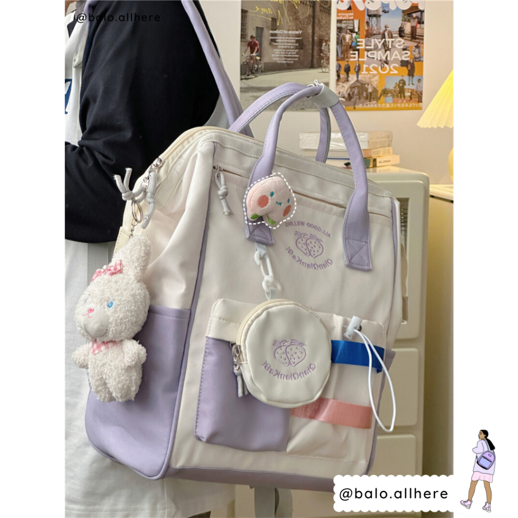 Balo Cặp Sách Nữ Đi Học Quai Xách Ulzzang