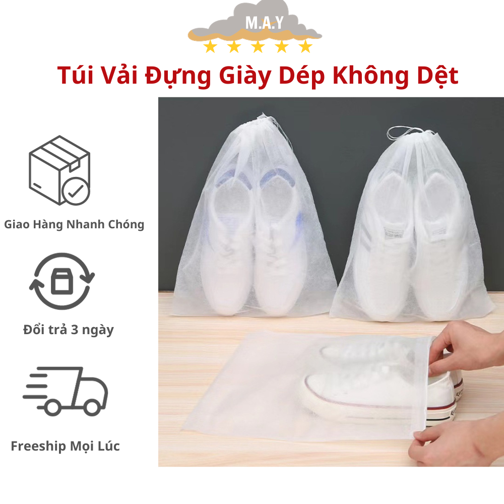 Túi Vải Đựng Giày Dép Không Dệt, Đựng Túi Xách Size 44 x 32cm, Bảo Quản Đồ Đạc Siêu Mỏng Nhẹ Tiện Lợi