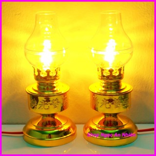 Bộ 2 Đèn thờ cúng kiểu đèn dầu rất đẹp, đèn để bàn thờ, đèn thờ phật, đèn rẻ nhất - Đèn thờ - Đèn thờ TRANG