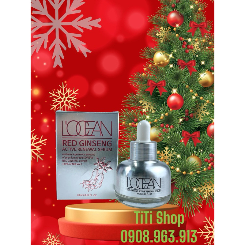 Serum Locean hồng sâm chống lão hóa, trắng da L'ocean