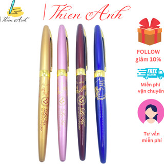 Bút Leta 851 ngòi mài êm thân bút kim loại hoạt tiết mây núi sang trọng, cao cấp