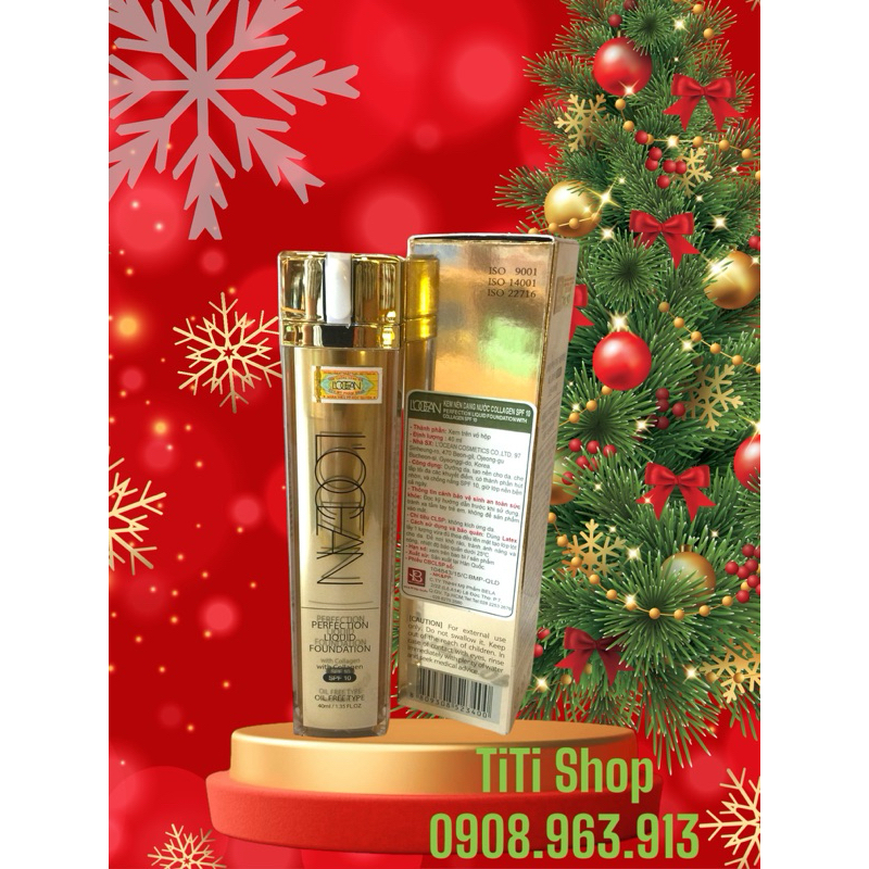 Kem Lót Nền Locean Trang Điểm Collagen - SPF10 - Perfection Liquid Foundation With Collagen