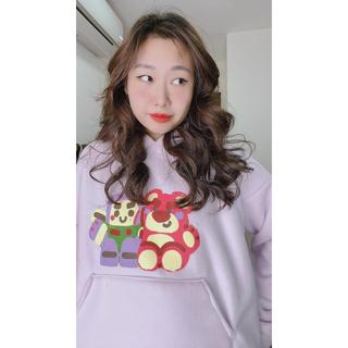Áo hoodie dày 1kg in gấu losto tím unisex