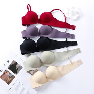 Áo lót nữ, áo ngực nữ su không gọng, đệm dày bàn tay nâng ngực chống xệ Trơn