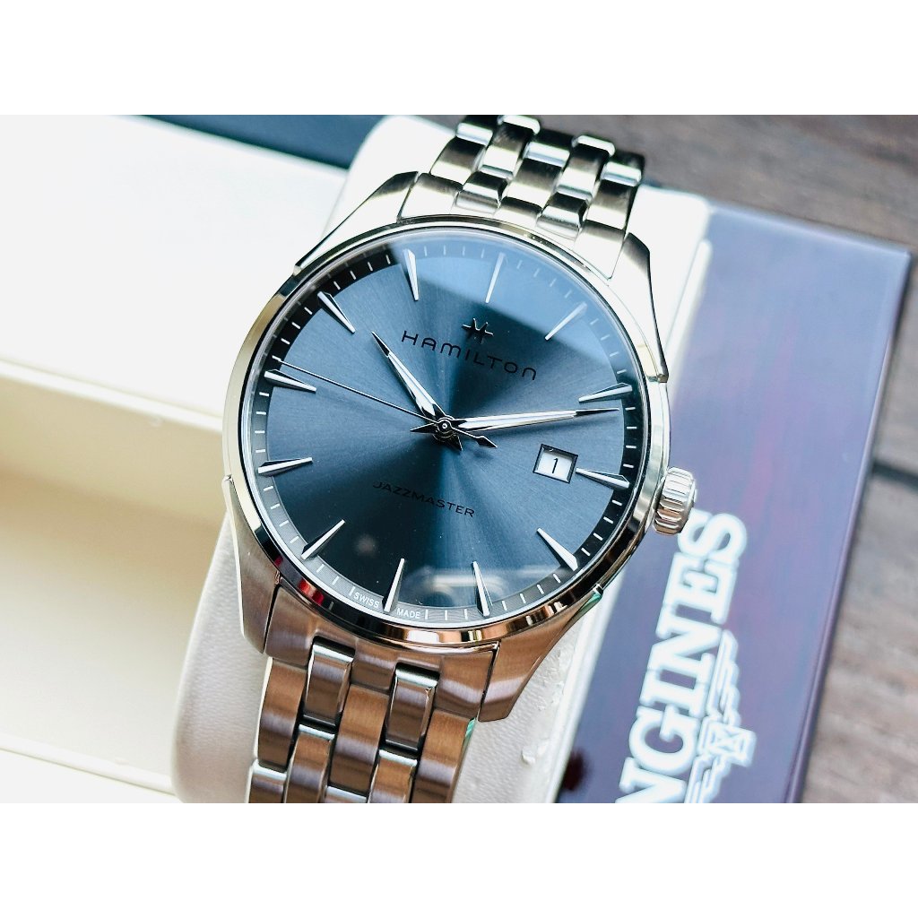 Đồng hồ nam dây thép Hamilton Jazzmaster Thinline H32451142