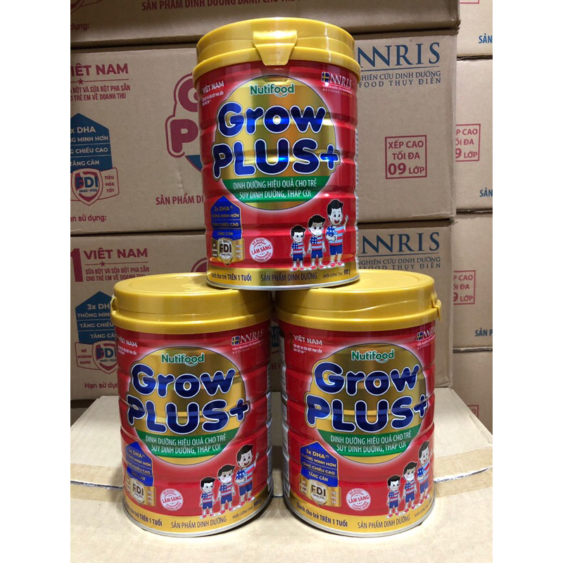 [HSD 1-2026] Sữa Bột Nutifood Grow Plus+ Đỏ - Hộp 900g.