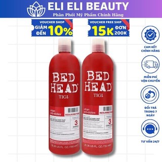Tigi - cặp dầu gội xả tigi 750ml - tigi đỏ bed head phục hồi cấp độ 3