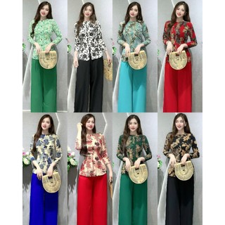 Set bộ bà ba đi chùa - đi lễ nút bộc , tay dài