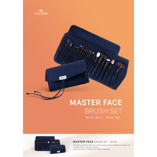 Bộ cọ trang điểm chuyên nghiệp vacosi master face brush set - bc26