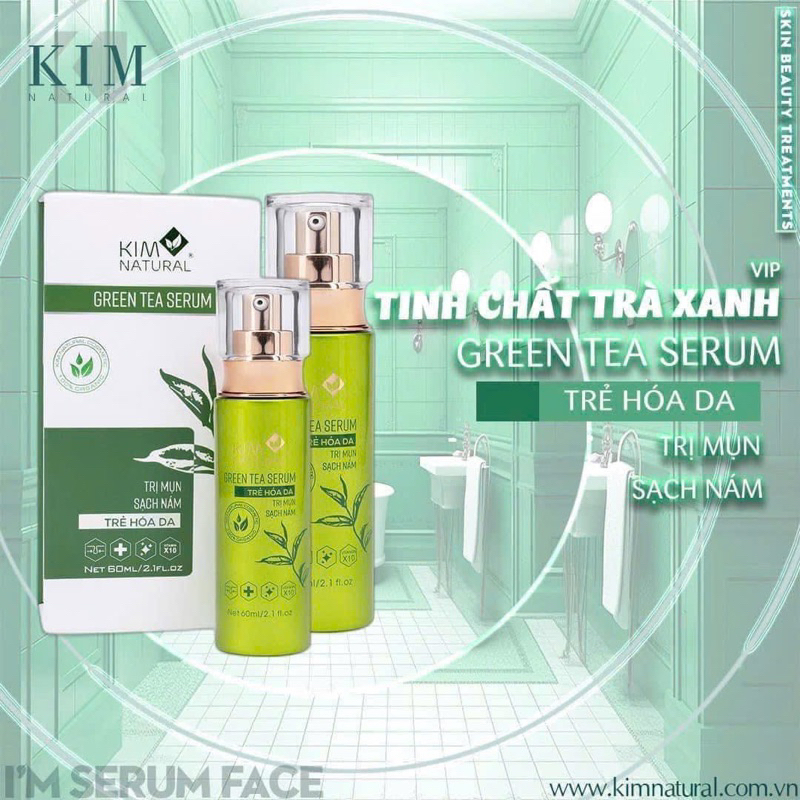 COMBO TINH CHẤT TRÀ XANH VIP KIMNATURAL MẪU MỚI