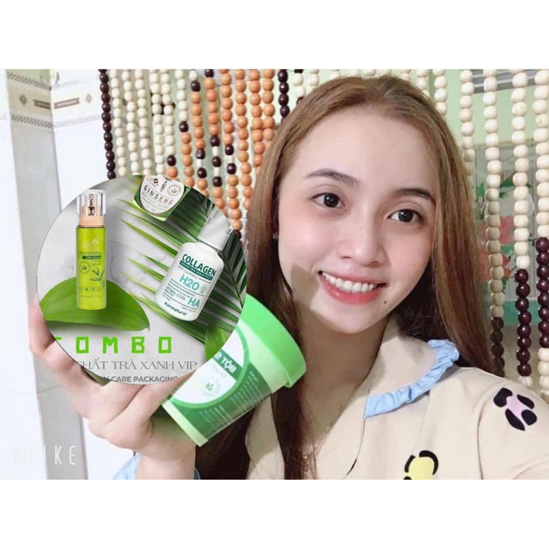 COMBO TINH CHẤT TRÀ XANH VIP KIMNATURAL MẪU MỚI