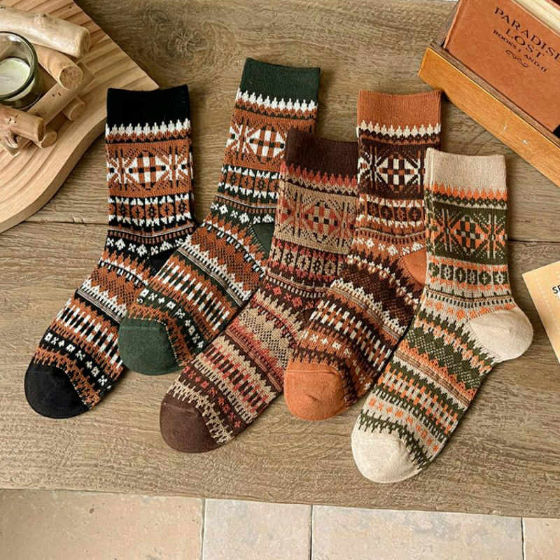 Tất Cheemy - Tất nam thổ cẩm cổ cao vintage hàng cao cấp mẫu 3