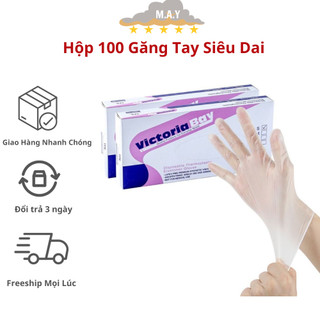Hộp 100 găng tay siêu dai nấu ăn tpe/victoria siêu dai, mềm mỏng, dùng trong nhà bếp, không lo thấm nước
