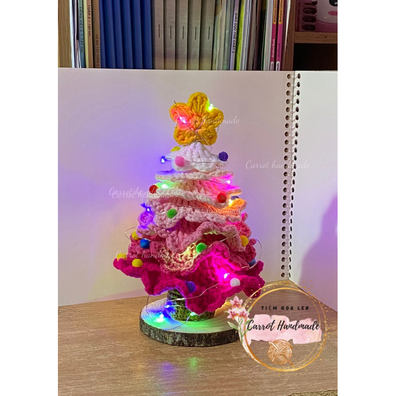 Cây thông noel len, cây thông len, cây thông handmade, cây thông noel mini