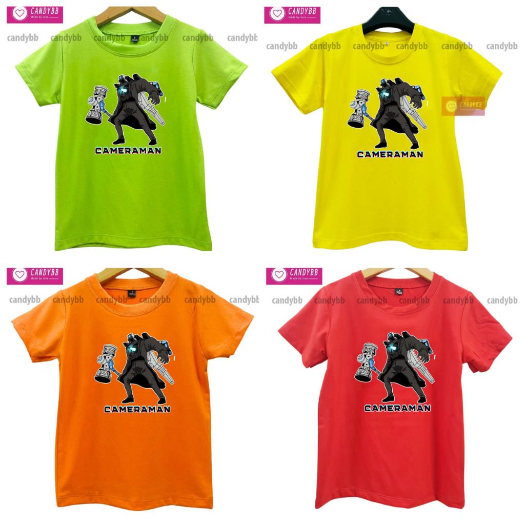 Áo thun Cameraman Titan TV Man, Quái Vật Đầu Tivi Skibidi Toilet cho bé trai siêu ngầu, size từ 10 - 60kg