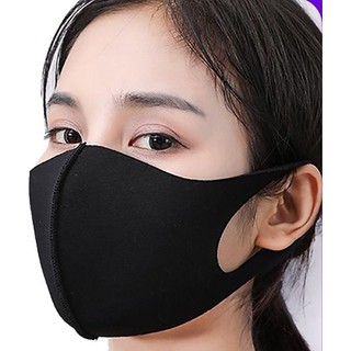 Khẩu trang trơn màu đen chống bụi dùng cho giày thể thao nam nữ stan smith gót đen loại đẹp - hàng vnxk