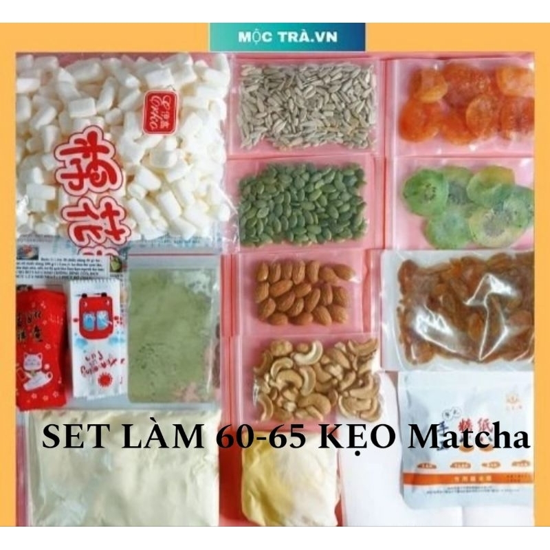 Set tự làm kẹo nougat đủ bơ giấy gạo, vỏ kẹo, nguyên liệu làm kẹo hạnh phúc