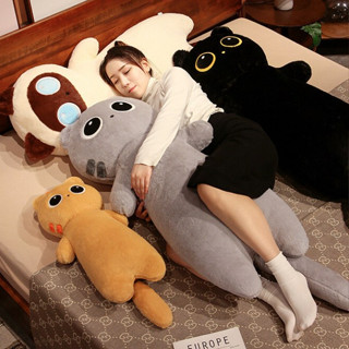 Gấu Bông Mèo Vô Tri, Mèo Bông Mắt Tròn Ôm Ngủ Đáng Yêu, Thú Nhồi Bông Cao Cấp