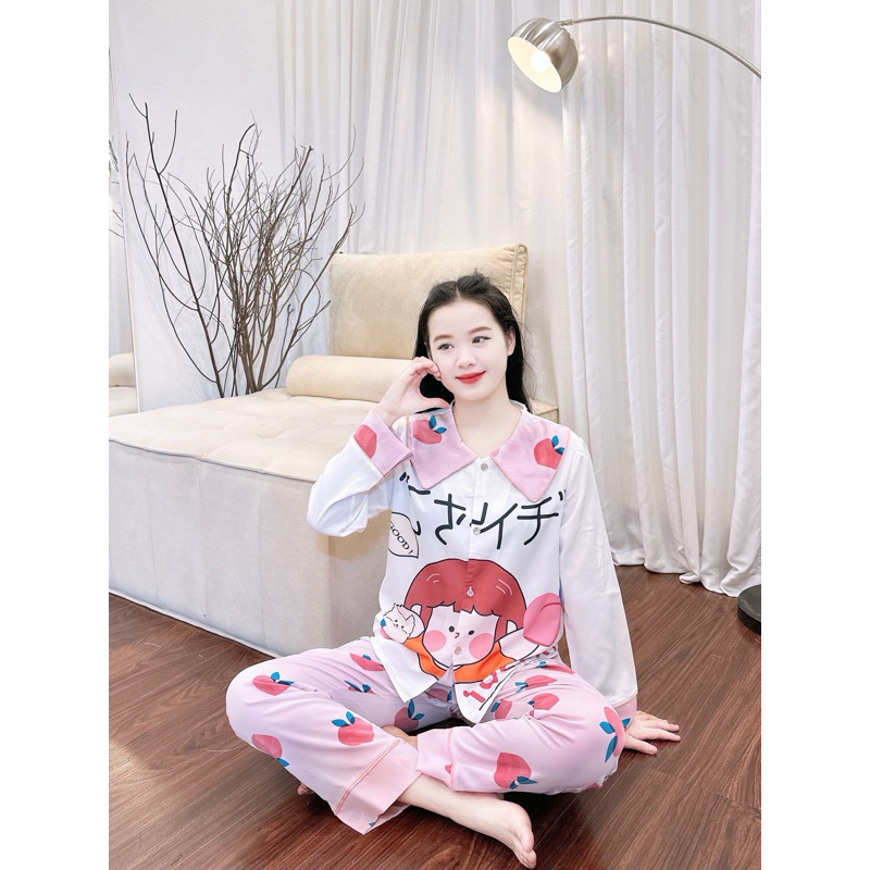 Tiệm nhà Mia - Bộ ngủ pyjama chất lụa mịn 2 mặt