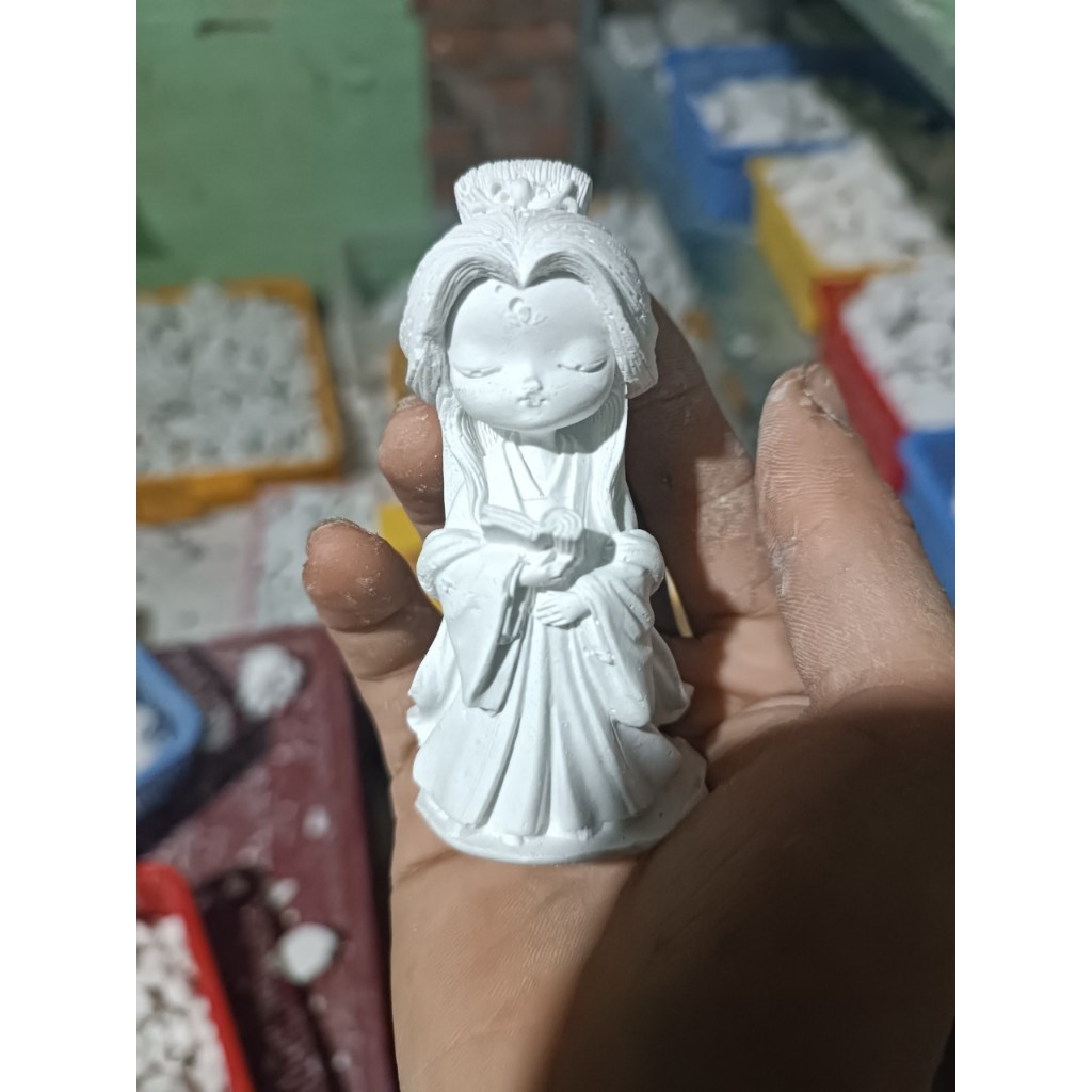 Tượng tô màu võ tắt thiên / tượng thạch cao cô gái trung quốc / cổ trang