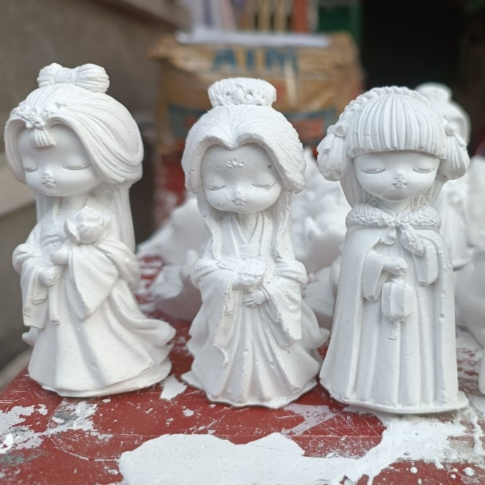 Tượng tô màu võ tắt thiên / tượng thạch cao cô gái trung quốc / cổ trang