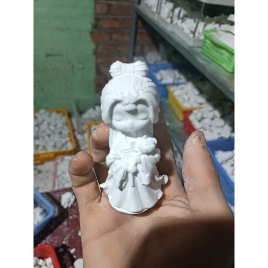 Tượng tô màu võ tắt thiên / tượng thạch cao cô gái trung quốc / cổ trang