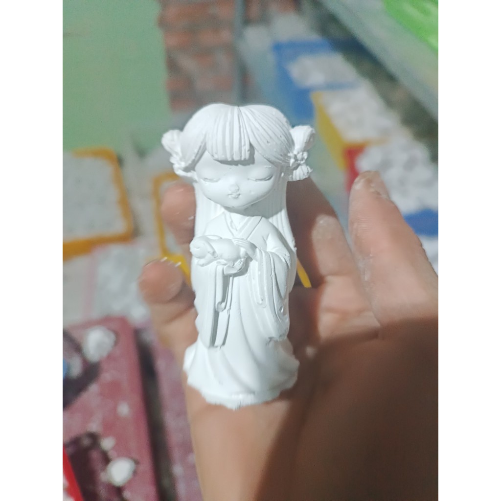 Tượng tô màu võ tắt thiên / tượng thạch cao cô gái trung quốc / cổ trang