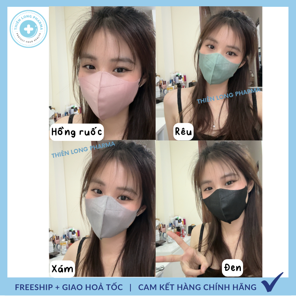 Set 150 Chiếc Khẩu trang 5D THÁI LAN, 5D MASK CAREION kháng khuẩn dày dặn nhiều màu sắc