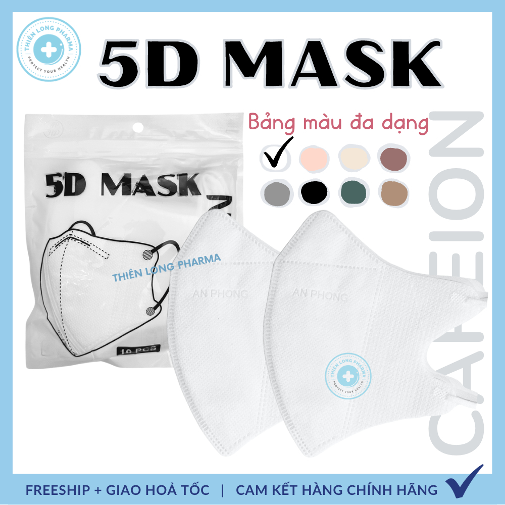 Set 150 Chiếc Khẩu trang 5D THÁI LAN, 5D MASK CAREION kháng khuẩn dày dặn nhiều màu sắc