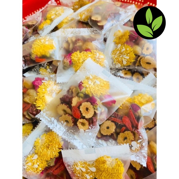 TRÀ HOA CÚC TÁO ĐỎ-KỲ TỬ-HOA HỒNG-LONG NHÃN