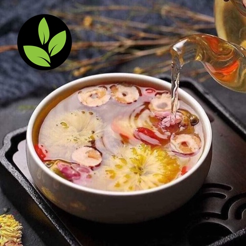 TRÀ HOA CÚC TÁO ĐỎ-KỲ TỬ-HOA HỒNG-LONG NHÃN