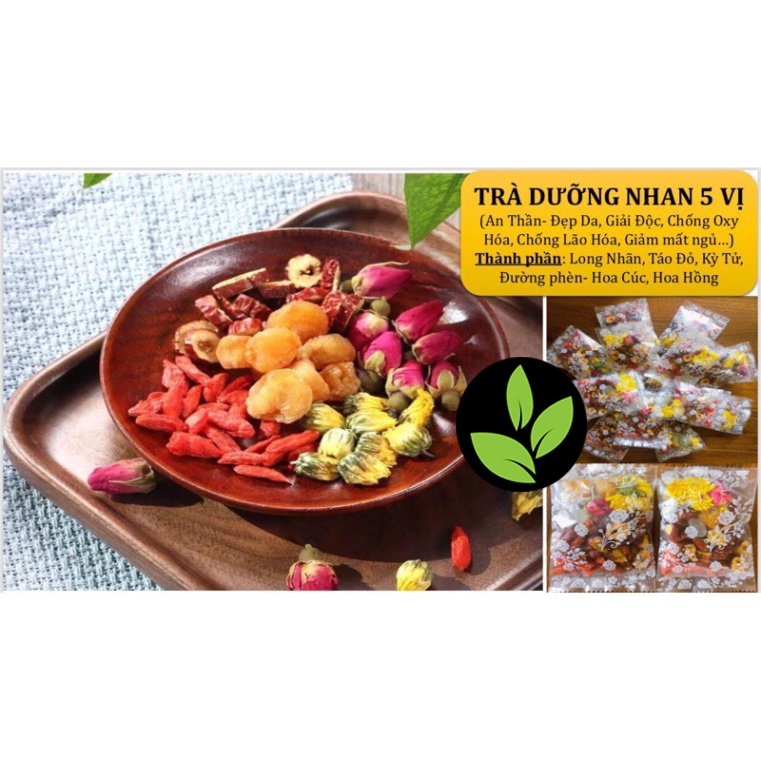 TRÀ HOA CÚC TÁO ĐỎ-KỲ TỬ-HOA HỒNG-LONG NHÃN