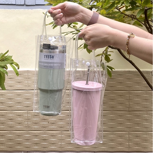 Túi trong suốt đựng bình ly giữ nhiệt, túi nhựa đựng bình nước, cốc nước