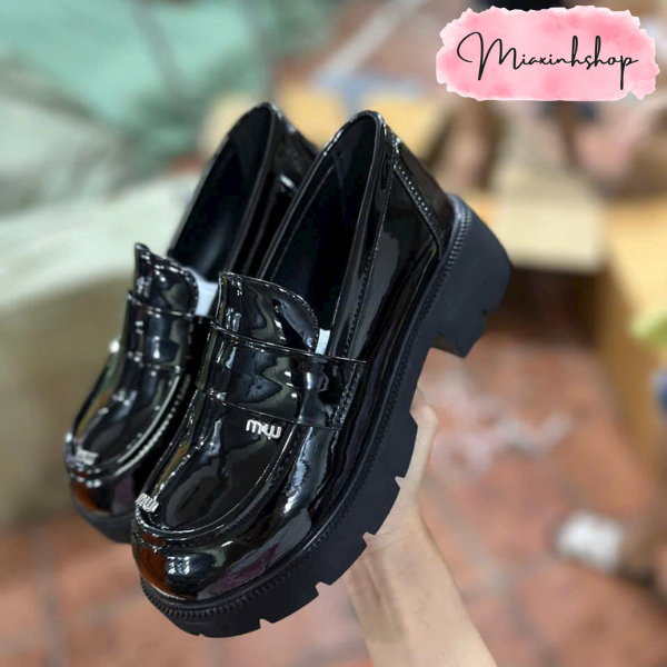 Giày Đốc Nữ Da Bóng Tag Miu nhỏ đi êm chân LOẠI 1 FULL HỘP
