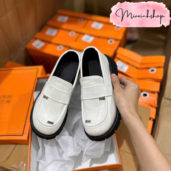 Giày Đốc Nữ Da Bóng Tag Miu nhỏ đi êm chân LOẠI 1 FULL HỘP