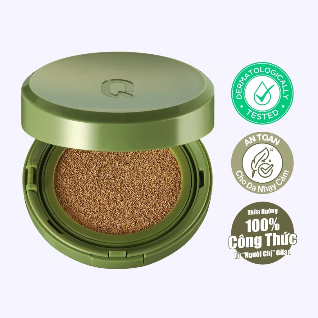 (Tặng bông mút) Siêu Phấn Nước Căng Bóng GLAMRR Q Vegan Super Glow Cushion SPF50+/PA++++ (1 lõi x 15g)
