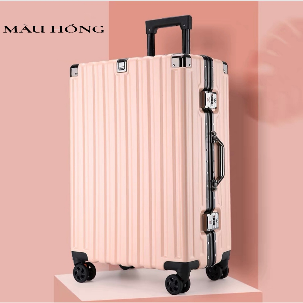 Vali Khung Nhôm khóa sập Size 20,size 22,size 24 Nhựa ABS,Khóa Tsa Bo góc kim loại cao cấp chống va đập siêu tốt .