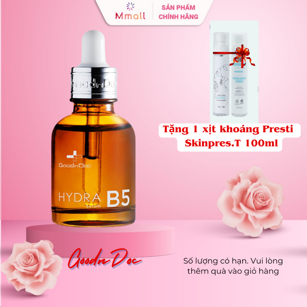 Serum B5 Goodndoc tinh chất Hydra B5 dưỡng trắng da phục hồi dưỡng ẩm cùng Serum Vitamin C 30ml