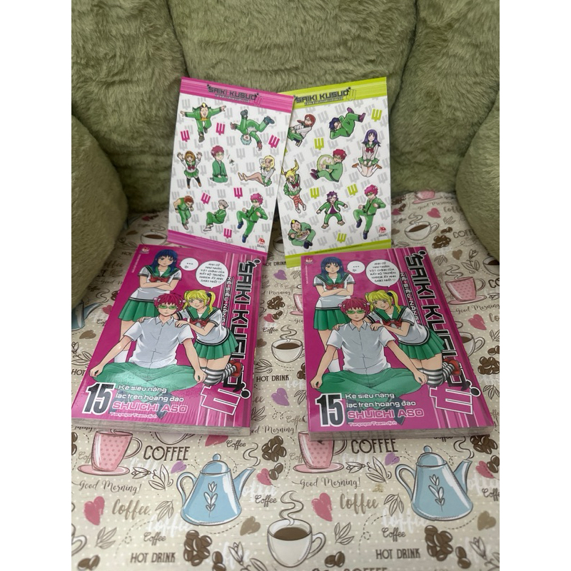 Saiki Kusuo - Kẻ siêu năng khốn khổ Vol 15 đã khui mép seal kèm sticker