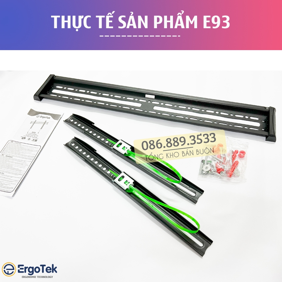 Giá Treo Tivi Siêu Mỏng ErgoTek E93 40 - 75 Inch  / E92 32 - 60 Inch - Khung Giá Treo Tv Sát Tường