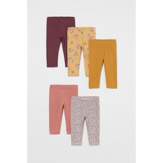 Set 5 quần legging cotton HM H&M_hàng chính hãng authentic