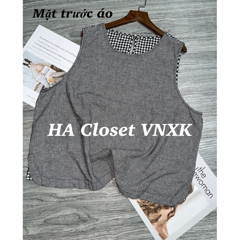 Áo Sát Nách Caro Kẻ Linen XK